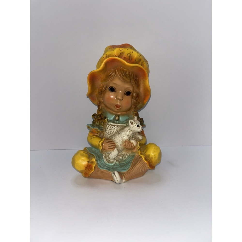 Vintage 1974 Girl Alice w/Cat UNIVERSAL STATUARY #293 Statue Figure 10" Heavy